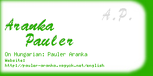 aranka pauler business card